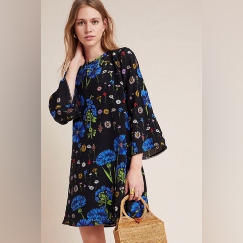 Anthropologie Maeve Lucinda Silk Dress- perfect condition!